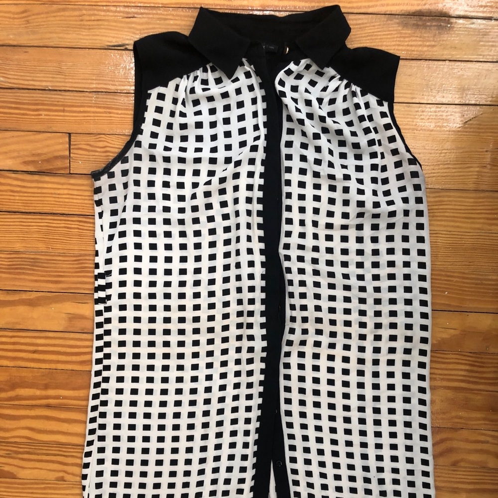 black checked work dress